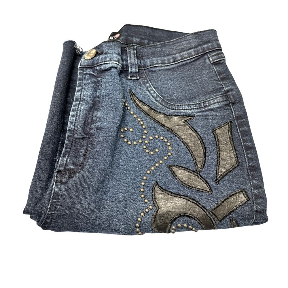 BrazilRoxx Jeans Womens 10 (29x29 ACTUAL) Embellished Denim Raw Hem RUNS SMALL